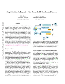 Simple Baselines for Interactive Video Retrieval with Questions and
  Answers