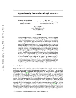 Approximately Equivariant Graph Networks
