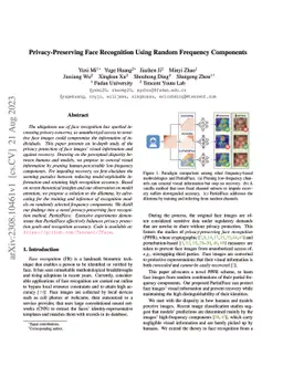 Privacy-Preserving Face Recognition Using Random Frequency Components