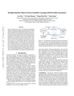 Deciphering Raw Data in Neuro-Symbolic Learning with Provable Guarantees