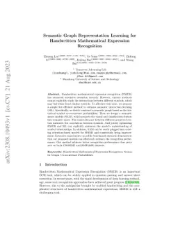 Semantic Graph Representation Learning for Handwritten Mathematical
  Expression Recognition