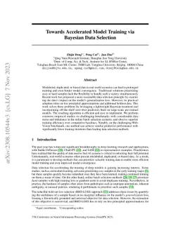 Towards Accelerated Model Training via Bayesian Data Selection