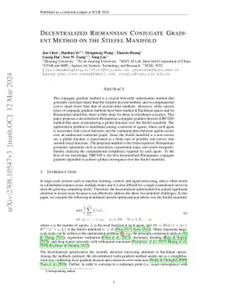 Decentralized Riemannian Conjugate Gradient Method on the Stiefel
  Manifold