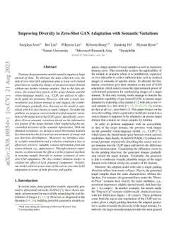 Improving Diversity in Zero-Shot GAN Adaptation with Semantic Variations