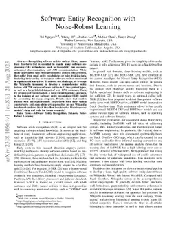 Software Entity Recognition with Noise-Robust Learning