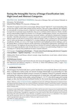 Seeing the Intangible: Survey of Image Classification into High-Level
  and Abstract Categories
