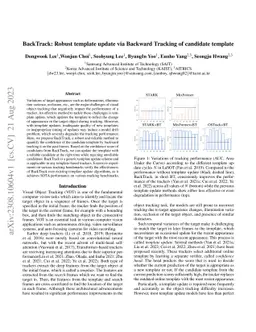 BackTrack: Robust template update via Backward Tracking of candidate
  template