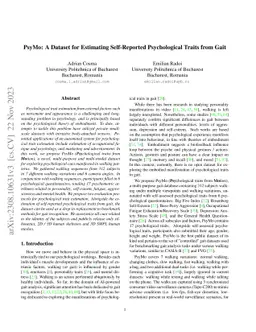 PsyMo: A Dataset for Estimating Self-Reported Psychological Traits from
  Gait