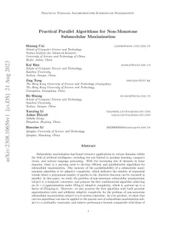 Practical Parallel Algorithms for Non-Monotone Submodular Maximization