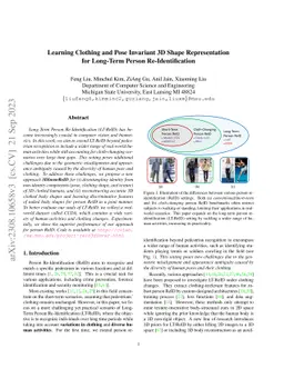 Learning Clothing and Pose Invariant 3D Shape Representation for
  Long-Term Person Re-Identification