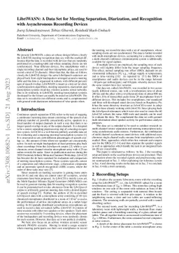 LibriWASN: A Data Set for Meeting Separation, Diarization, and
  Recognition with Asynchronous Recording Devices