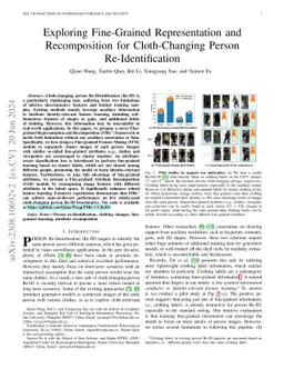 Exploring Fine-Grained Representation and Recomposition for
  Cloth-Changing Person Re-Identification