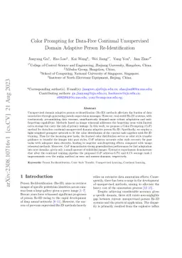 Color Prompting for Data-Free Continual Unsupervised Domain Adaptive
  Person Re-Identification