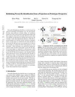 Rethinking Person Re-identification from a Projection-on-Prototypes
  Perspective