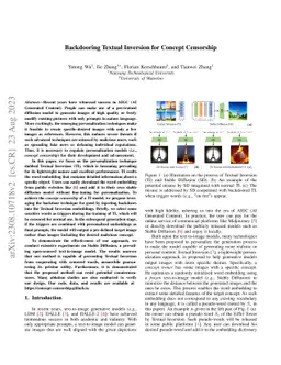 Backdooring Textual Inversion for Concept Censorship