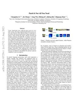 Patch Is Not All You Need