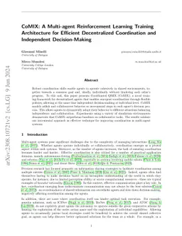CoMIX: A Multi-agent Reinforcement Learning Training Architecture for
  Efficient Decentralized Coordination and Independent Decision-Making