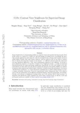 CoNe: Contrast Your Neighbours for Supervised Image Classification
