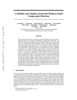 A Modular and Adaptive System for Business Email Compromise Detection