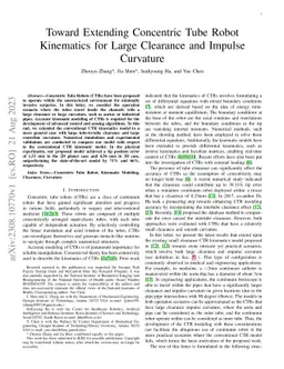 Toward Extending Concentric Tube Robot Kinematics for Large Clearance
  and Impulse Curvature