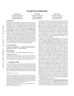 Graph Neural Bandits