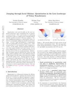 Jumping through Local Minima: Quantization in the Loss Landscape of
  Vision Transformers