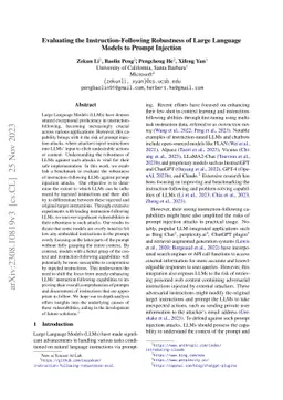 Evaluating the Instruction-Following Robustness of Large Language Models
  to Prompt Injection