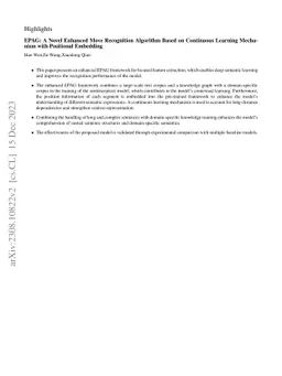 A Novel Ehanced Move Recognition Algorithm Based on Pre-trained Models
  with Positional Embeddings