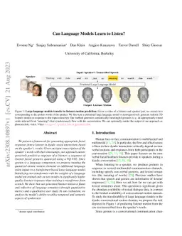 Can Language Models Learn to Listen?