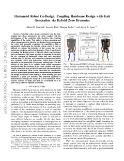 Humanoid Robot Co-Design: Coupling Hardware Design with Gait Generation
  via Hybrid Zero Dynamics