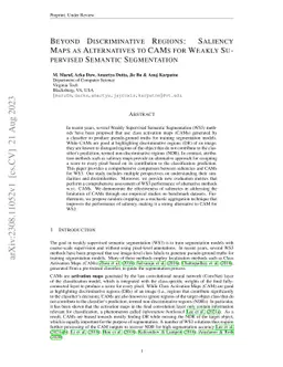 Beyond Discriminative Regions: Saliency Maps as Alternatives to CAMs for
  Weakly Supervised Semantic Segmentation