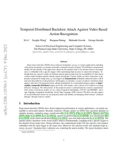 Temporal-Distributed Backdoor Attack Against Video Based Action
  Recognition