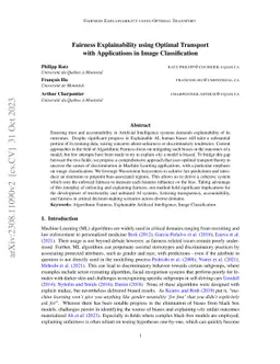 Fairness Explainability using Optimal Transport with Applications in
  Image Classification