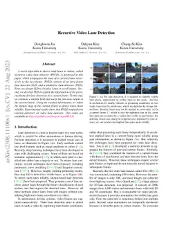 Recursive Video Lane Detection
