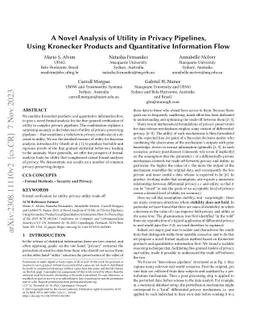 A novel analysis of utility in privacy pipelines, using Kronecker
  products and quantitative information flow