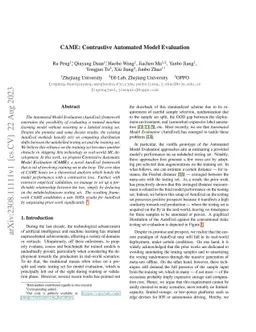 CAME: Contrastive Automated Model Evaluation