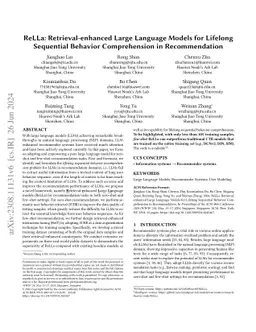 ReLLa: Retrieval-enhanced Large Language Models for Lifelong Sequential
  Behavior Comprehension in Recommendation