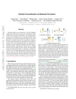 Domain Generalization via Rationale Invariance