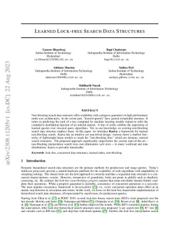 Learned Lock-free Search Data Structures