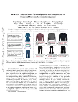 DiffCloth: Diffusion Based Garment Synthesis and Manipulation via
  Structural Cross-modal Semantic Alignment