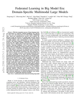 Federated Learning in Big Model Era: Domain-Specific Multimodal Large
  Models