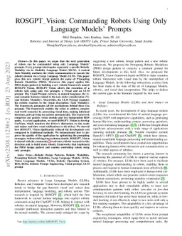 ROSGPT_Vision: Commanding Robots Using Only Language Models' Prompts