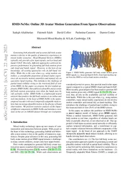 HMD-NeMo: Online 3D Avatar Motion Generation From Sparse Observations