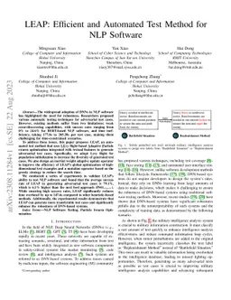 LEAP: Efficient and Automated Test Method for NLP Software