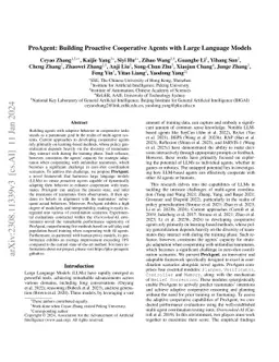 ProAgent: Building Proactive Cooperative Agents with Large Language
  Models