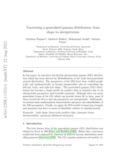 Uncovering a generalised gamma distribution: from shape to
  interpretation