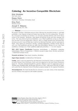 Colordag: An Incentive-Compatible Blockchain