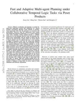 Fast and Adaptive Multi-agent Planning under Collaborative Temporal
  Logic Tasks via Poset Products