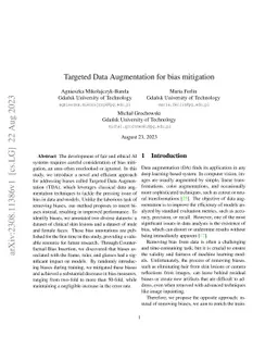 Targeted Data Augmentation for bias mitigation