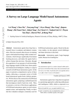 A Survey on Large Language Model based Autonomous Agents